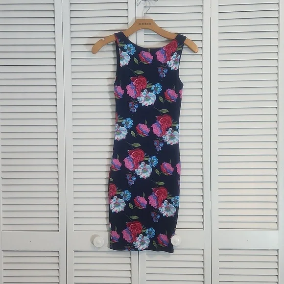 Joe & Elle Blue Floral Bodycon Dress - Picture 5 of 7
